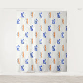 Off white Twee Logo Zakelijke Bedrijf Achtergrond Wandkleed (Voorkant)