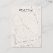 OFF WIT GRIJS MARMER TEXTUUR STUD OORBEL DISPLAY VISITEKAARTJE (Voorkant)