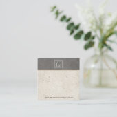 OFF WIT GRIJS STUCCO STUD OORBEL DISPLAY KAART VIERKANTE VISITEKAARTJE (Staand voorkant)