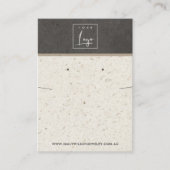 OFF WIT GRIJS TERRAZZO KETTING OORBEL DISPLAY VISITEKAARTJE (Voorkant)