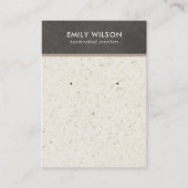 OFF WIT GRIJS TERRAZZO STUD OORBEL DISPLAY KAART VISITEKAARTJE (Voorkant)