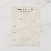 OFF WITTE STUCCO LANGE KETTING OORBEL DISPLAY VISITEKAARTJE (Voorkant)