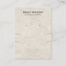 OFF WITTE STUCCO LANGE KETTING OORBEL DISPLAY VISITEKAARTJE