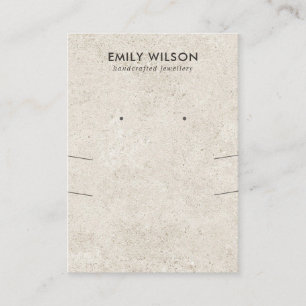 OFF WITTE STUCCO LANGE KETTING OORBEL DISPLAY VISITEKAARTJE