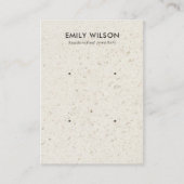 OFF WITTE TERRAZZO 2 STUD OORBEL DISPLAY KAART VISITEKAARTJE (Voorkant)