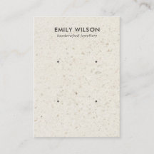 OFF WITTE TERRAZZO 2 STUD OORBEL DISPLAY KAART