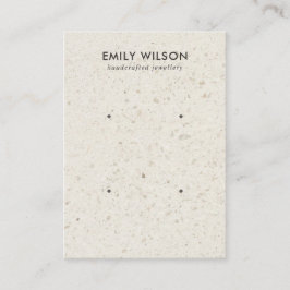 OFF WITTE TERRAZZO 2 STUD OORBEL DISPLAY KAART VISITEKAARTJE