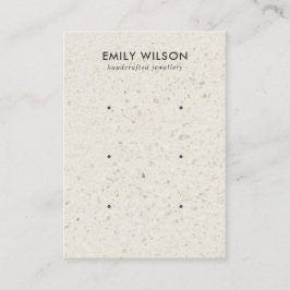 OFF WITTE TERRAZZO 3 STUD OORBEL DISPLAY KAART VISITEKAARTJE