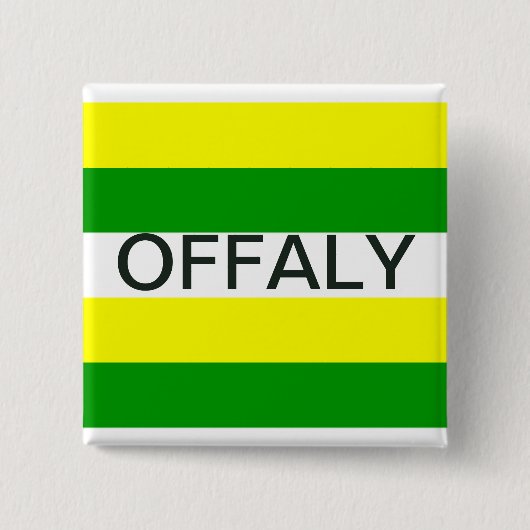 Offaly Silk Ribbon Flag Vierkante Button 5,1 Cm (Voorkant)