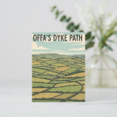 Offa's Dyke Path Wales Reis Briefkaart (Staand voorkant)