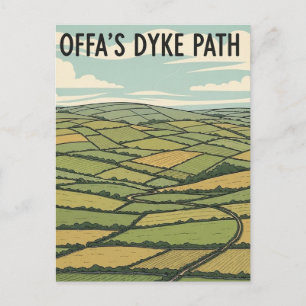 Offa's Dyke Path Wales Reis Briefkaart