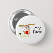 Offduty Santa (Surfing) Ronde Button 5,7 Cm (Voorkant /achterkant)
