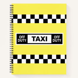 Offduty Yellow Taxi Cab Driver Notitieboek