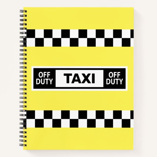 Offduty Yellow Taxi Cab Driver Notitieboek (Voorkant)