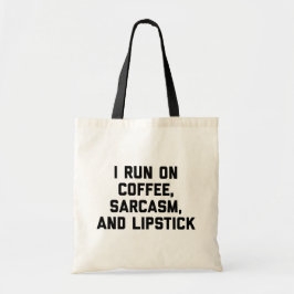 Offee, Sarcasm & Lipstick Citaat Tote Bag