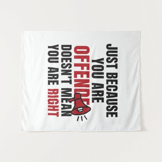 Offended Quote Wall Art Wandkleed (Voorkant (horizontaal))