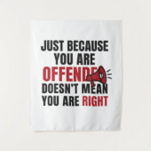 Offended Quote Wall Art Wandkleed (Voorkant)