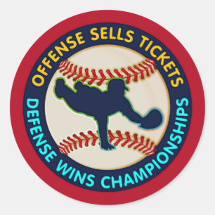 Offense verkoopt tickets ronde sticker