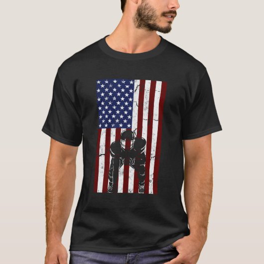 Offensief D-Line Football Pittsburgh Lineman Ameri T-shirt (Voorkant)