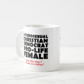 Offensief Democratisch Vrouw Christelijke Mok Humo (Voorkant links)