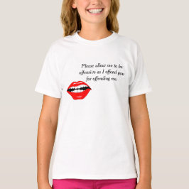 Offensief voor aanbieding t-shirt