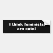 offensieve feminist bumpersticker (Voorkant)