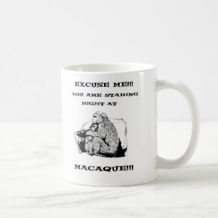 offensieve humor Funny Macaque aap Koffiemok