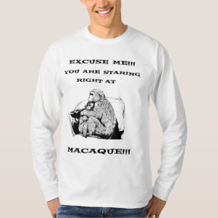 offensieve humor Funny Macaque aap T-shirt