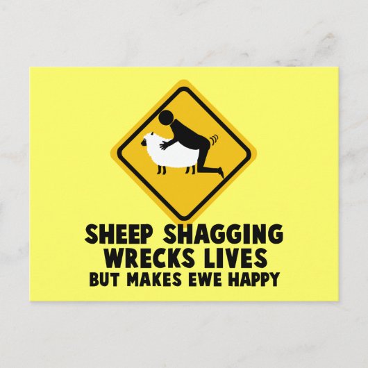 offensieve schapen briefkaart (Voorkant)