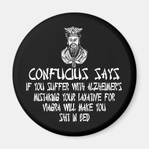 offensieve slogan Confucius Magneet