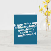 Offensive Attitude Quote With Crude Humor  Kaart (Gele Bloem)