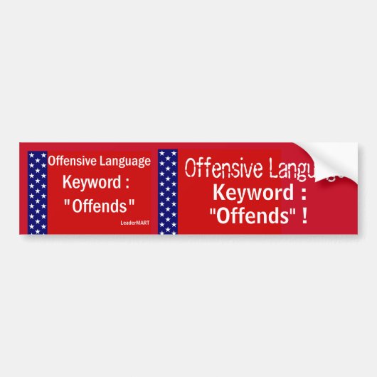 Offente taal : Signaal/sticker/magneet Bumpersticker (Voorkant)