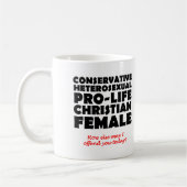 Offente Vrouw Christelijke Mok Humor (Links)