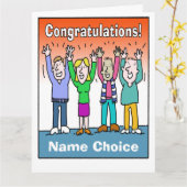 Offer Congratulations and Personalise with Name Kaart (Gele Bloem)