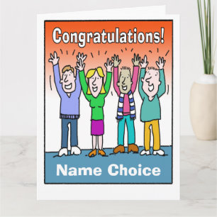 Offer Congratulations and Personalise with Name Kaart
