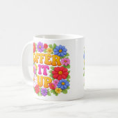 OFFER IT UP 1960's Floral Vibe Koffiemok (Voorkant links)