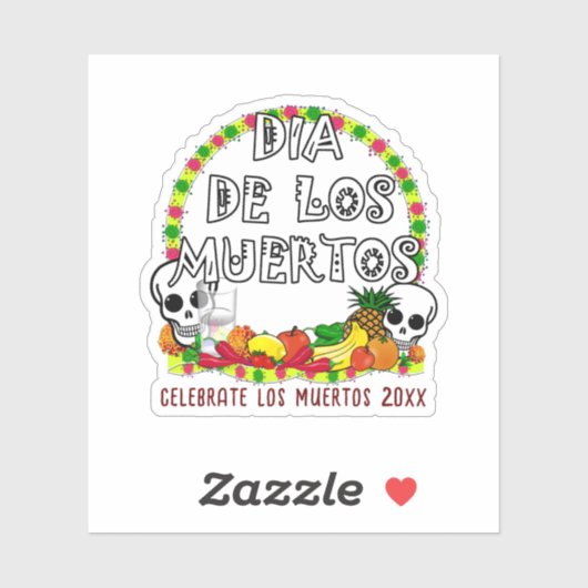 Offerings For Dia De Los Muertos Sticker (Vel)