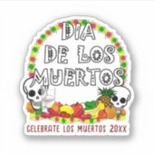Offerings For Dia De Los Muertos Sticker (Voorkant)