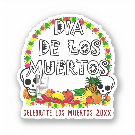 Offerings For Dia De Los Muertos Sticker (Voorkant)