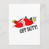 Offerte kerstman (Drink) Feestdagenkaart (Voorkant)