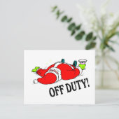 Offerte kerstman (Drink) Feestdagenkaart (Staand voorkant)