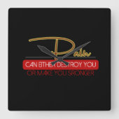 Offerte motiveren vierkante klok (Voorkant)