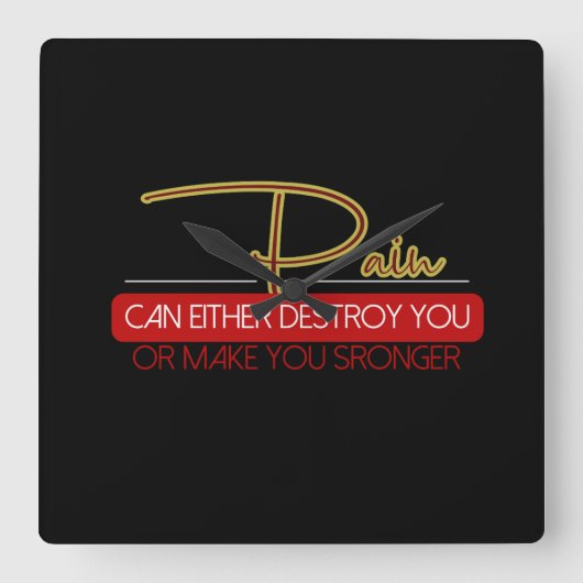 Offerte motiveren vierkante klok (Voorkant)