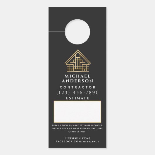 Offerte Offerte Woningbouw QR-code Deurhanger (Voorkant)