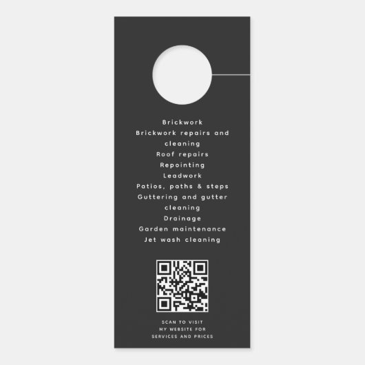 Offerte Offerte Woningbouw QR-code Deurhanger (Achterkant)