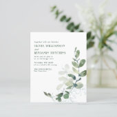 Offerte over botanische eucalyptusbruiloft (Staand voorkant)