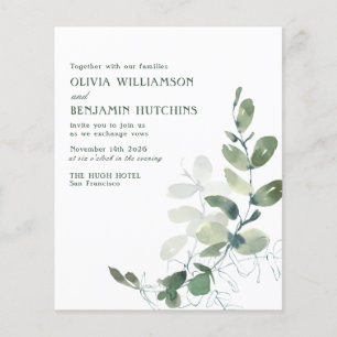 Offerte over botanische eucalyptusbruiloft