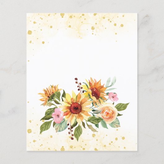 Offerte over paardenzonnebloemen (Achterkant)