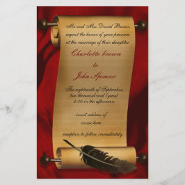 Offerte over Rustic Scroll Red Wedding