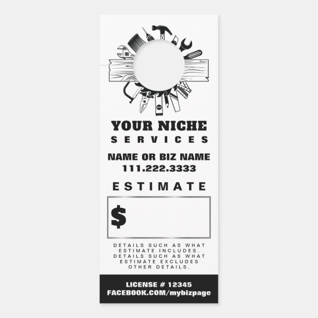 *~* Offerte Raming Trades Carpenter QR Houtgereeds Deurhanger (Voorkant)